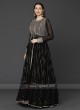 Designer Black Color Gown With Shrug